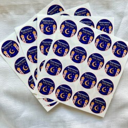 64 Adet 4 cm İyi Bayramlar Ramazan Kurban Bayram Paketleme Ambalaj Temalı Sticker Seti Etiket P2
