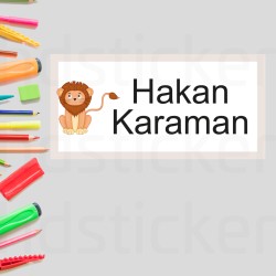 İsme Özel Okul Etiketi Kalem Defter Etiketi Özel İsim Yazılabilen Sticker Etiket 120 Adet P39